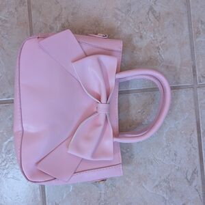 Elegant Pink Bow Handbag